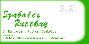 szabolcs ruttkay business card